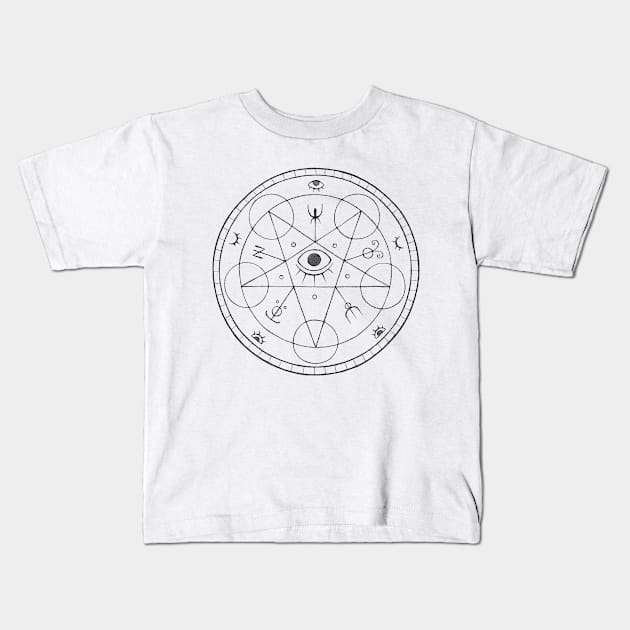 The Eye of the White Witch Kids T-Shirt by Larily